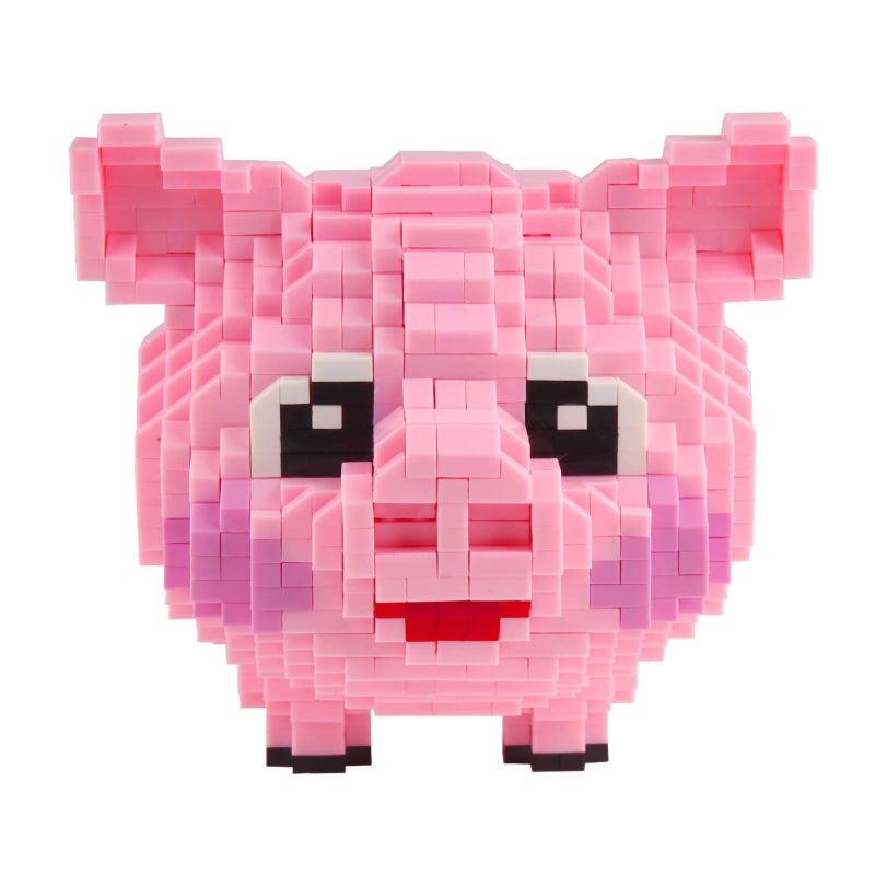 Larcele Micro Pig Building Blocks Mini Building Toy Bricks,1547 Pieces KLJM-02 (Model 558) - Image 4